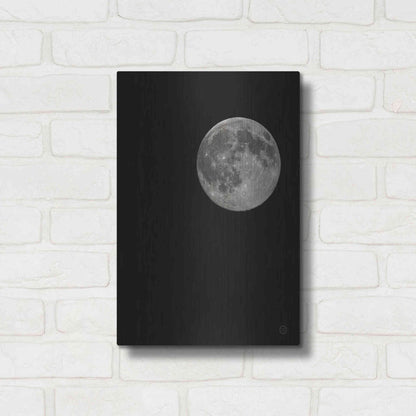 Luxe Metal Art 'Moon Detail I' by Nathan Larson, Metal Wall Art,12x16