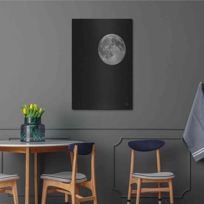 Luxe Metal Art 'Moon Detail I' by Nathan Larson, Metal Wall Art,24x36