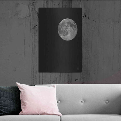 Luxe Metal Art 'Moon Detail I' by Nathan Larson, Metal Wall Art,24x36