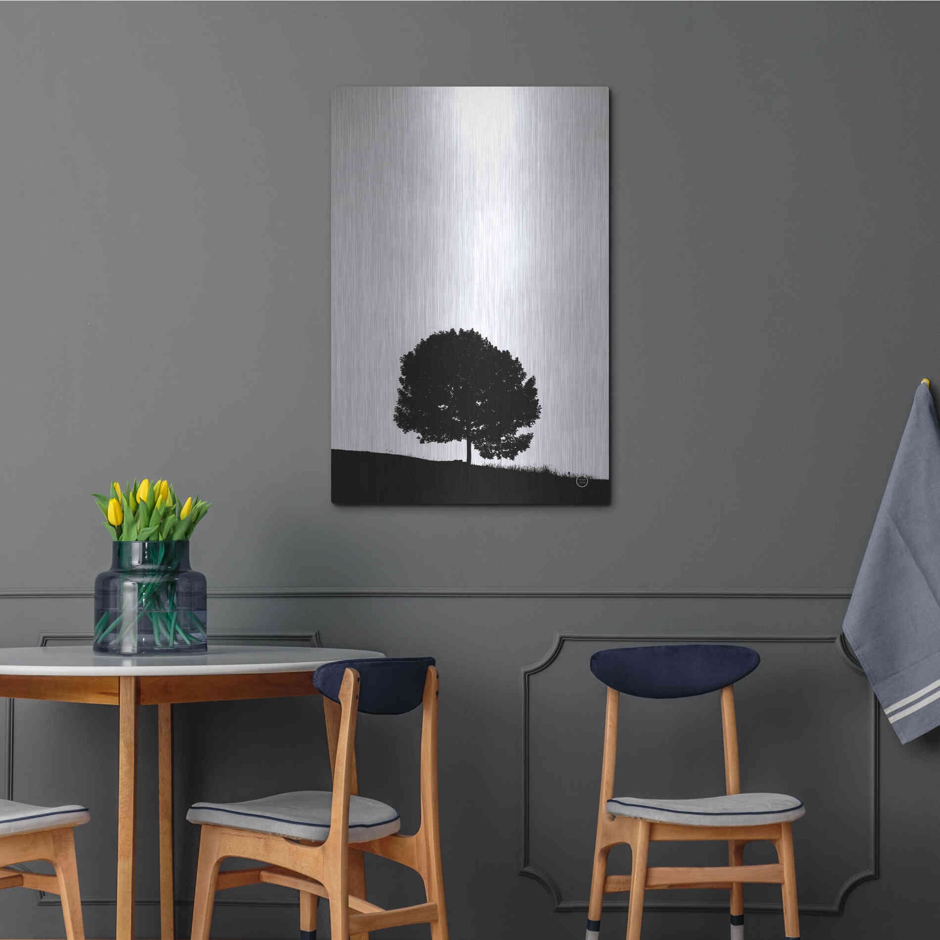 Luxe Metal Art 'Lone Tree Hill' by Nathan Larson, Metal Wall Art,24x36