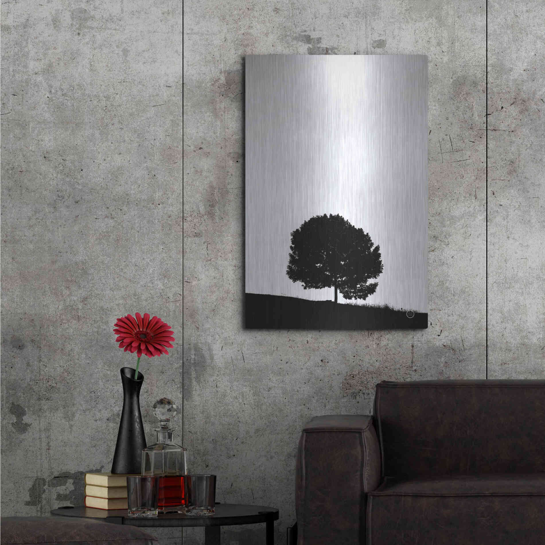 Luxe Metal Art 'Lone Tree Hill' by Nathan Larson, Metal Wall Art,24x36