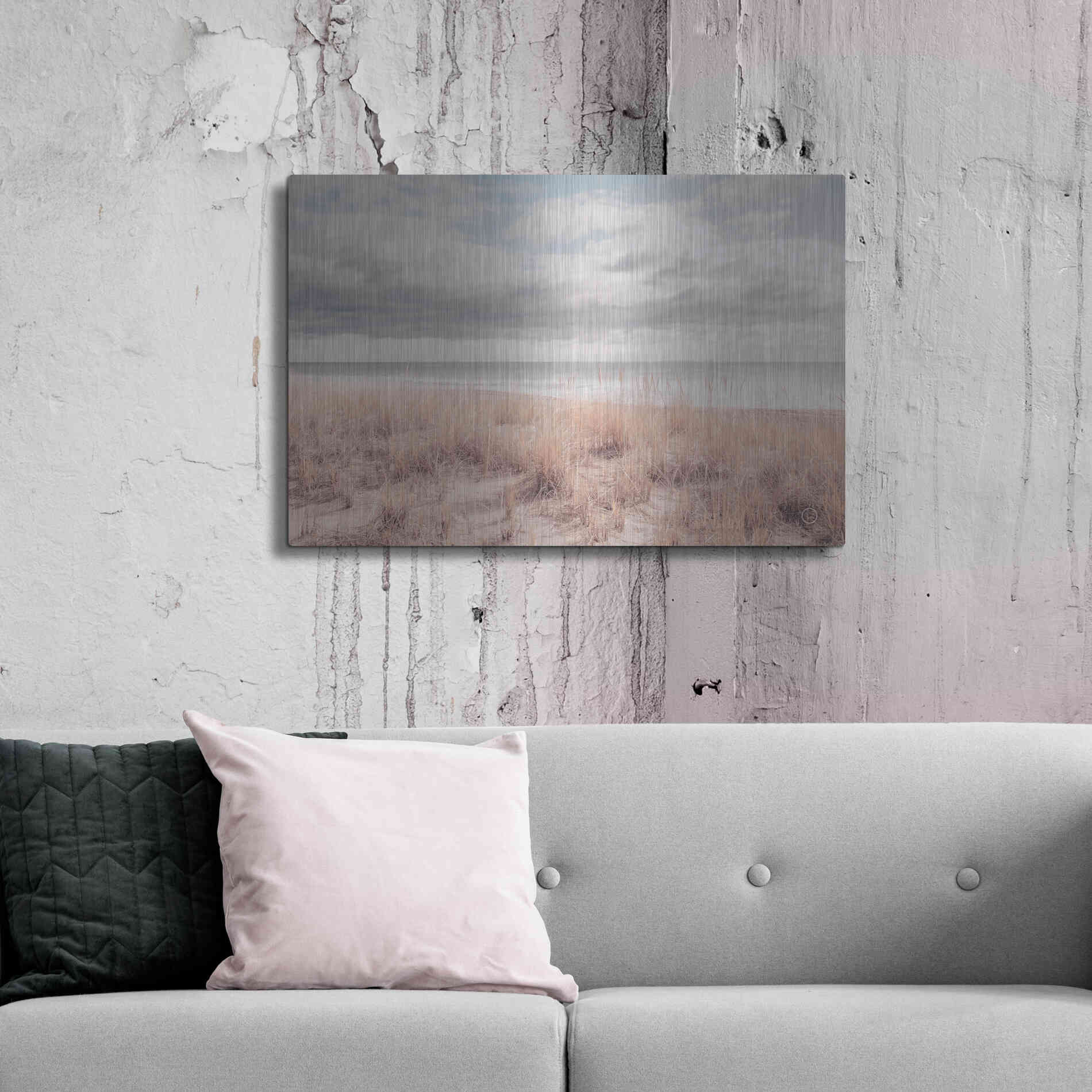 Luxe Metal Art 'Soft Oceans' by Nathan Larson, Metal Wall Art,36x24