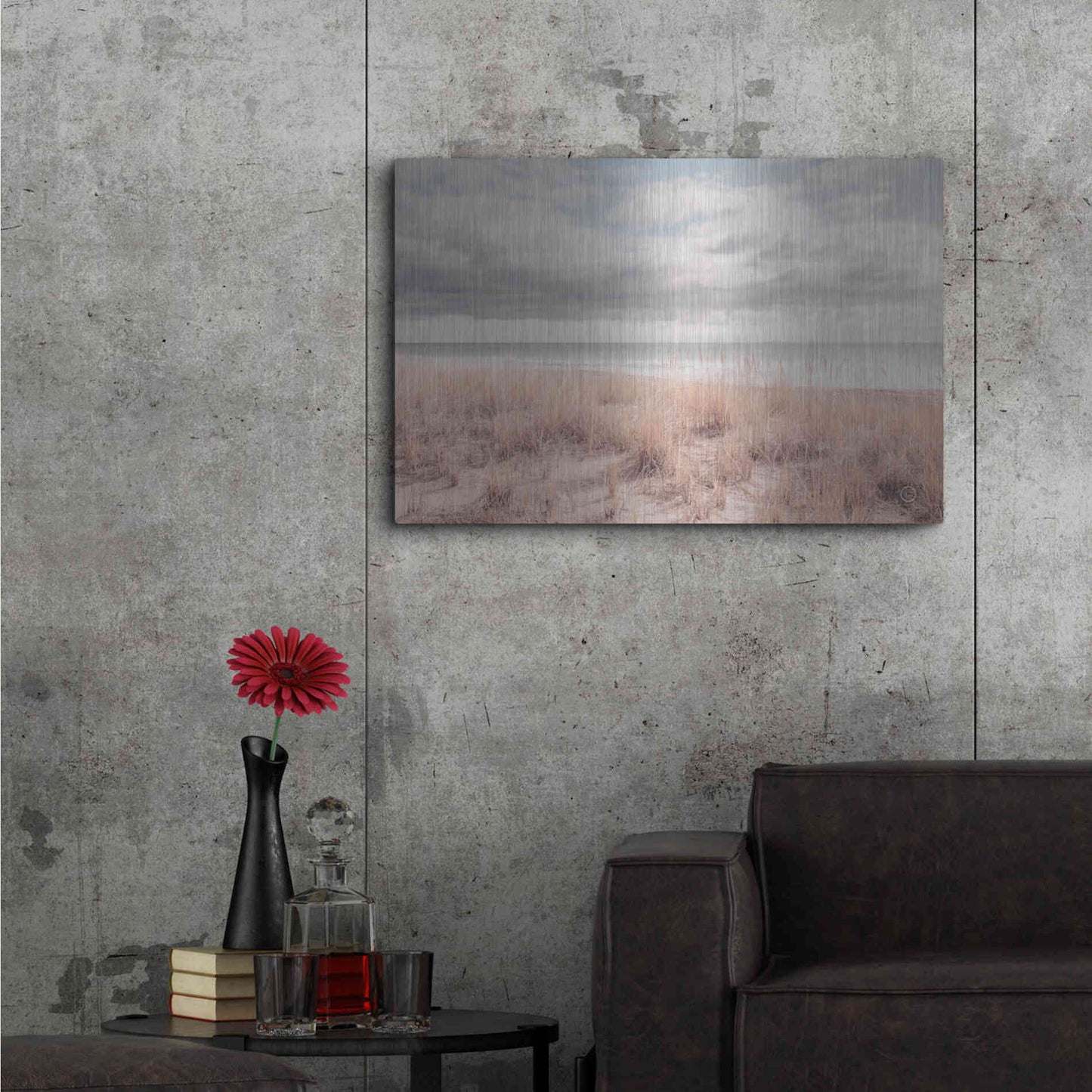 Luxe Metal Art 'Soft Oceans' by Nathan Larson, Metal Wall Art,36x24