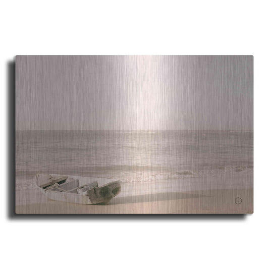 Luxe Metal Art 'Fishing Boat at Sunset' by Nathan Larson, Metal Wall Art