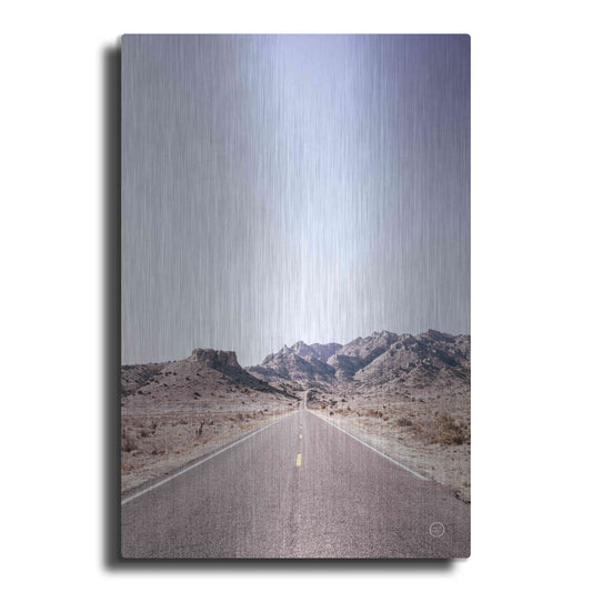 Luxe Metal Art 'Dusty Desert Dreams Road' by Nathan Larson, Metal Wall Art