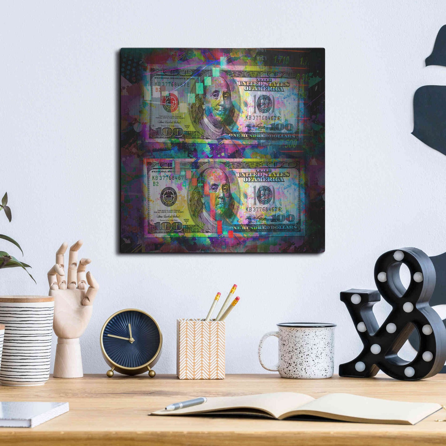 Luxe Metal Art 'Good Day Bad Day,' Metal Wall Art,12x12