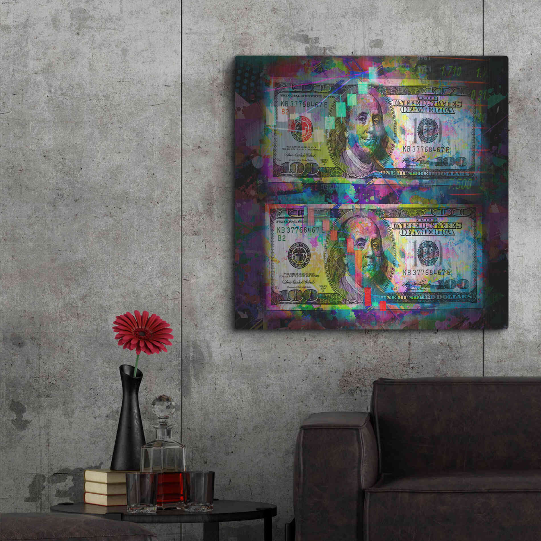 Luxe Metal Art 'Good Day Bad Day,' Metal Wall Art,36x36