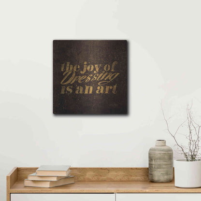 Luxe Metal Art 'Shoe Fetish Quotes V' by Emily Adams, Metal Wall Art,12x12