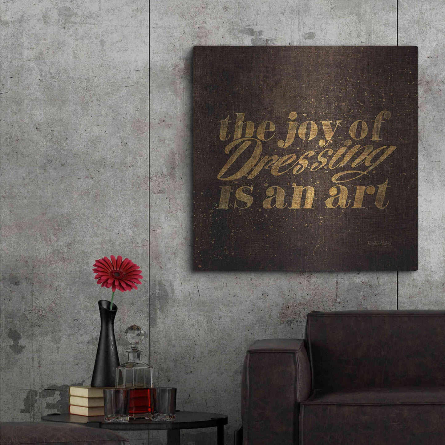 Luxe Metal Art 'Shoe Fetish Quotes V' by Emily Adams, Metal Wall Art,36x36