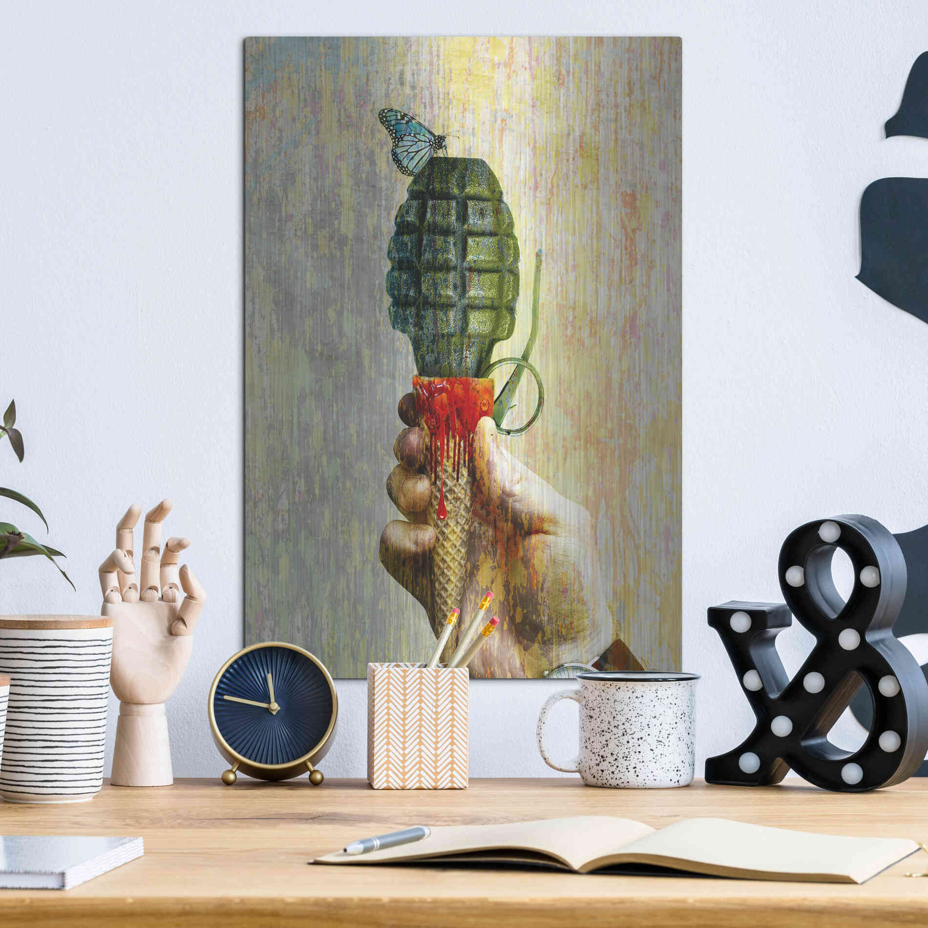 Luxe Metal Art 'Bad Intentions,' Metal Wall Art,12x16