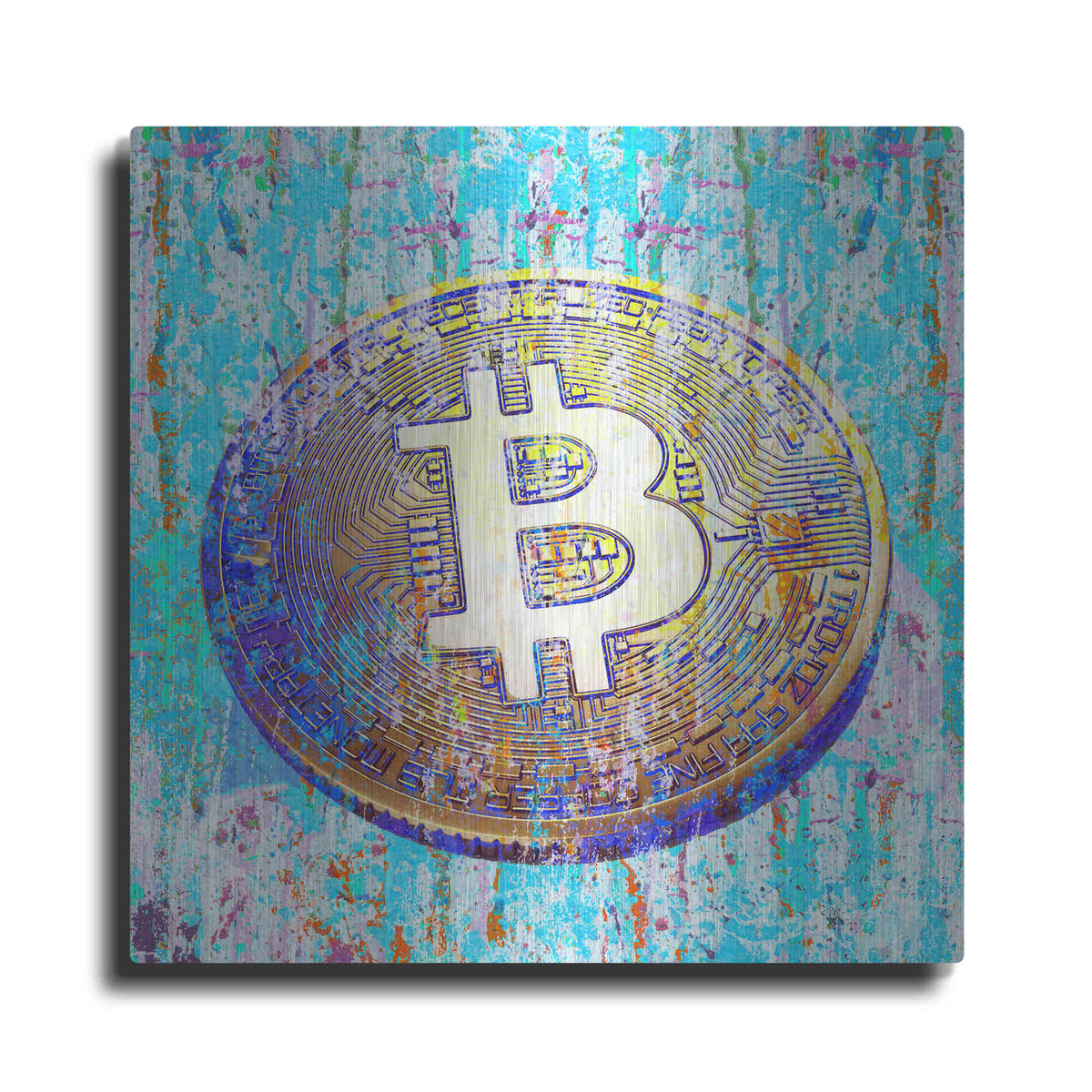 Luxe Metal Art 'The Inextinguishable Bitcoin,' Metal Wall Art