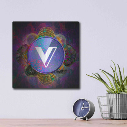 Luxe Metal Art 'VGX Voyager Crypto Pyramid,' Metal Wall Art,12x12