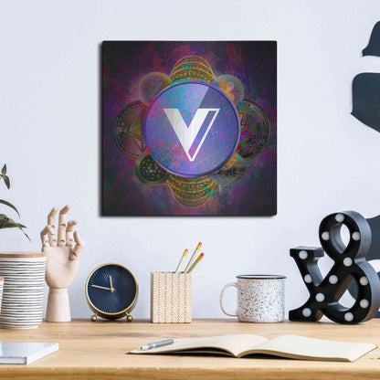 Luxe Metal Art 'VGX Voyager Crypto Pyramid,' Metal Wall Art,12x12