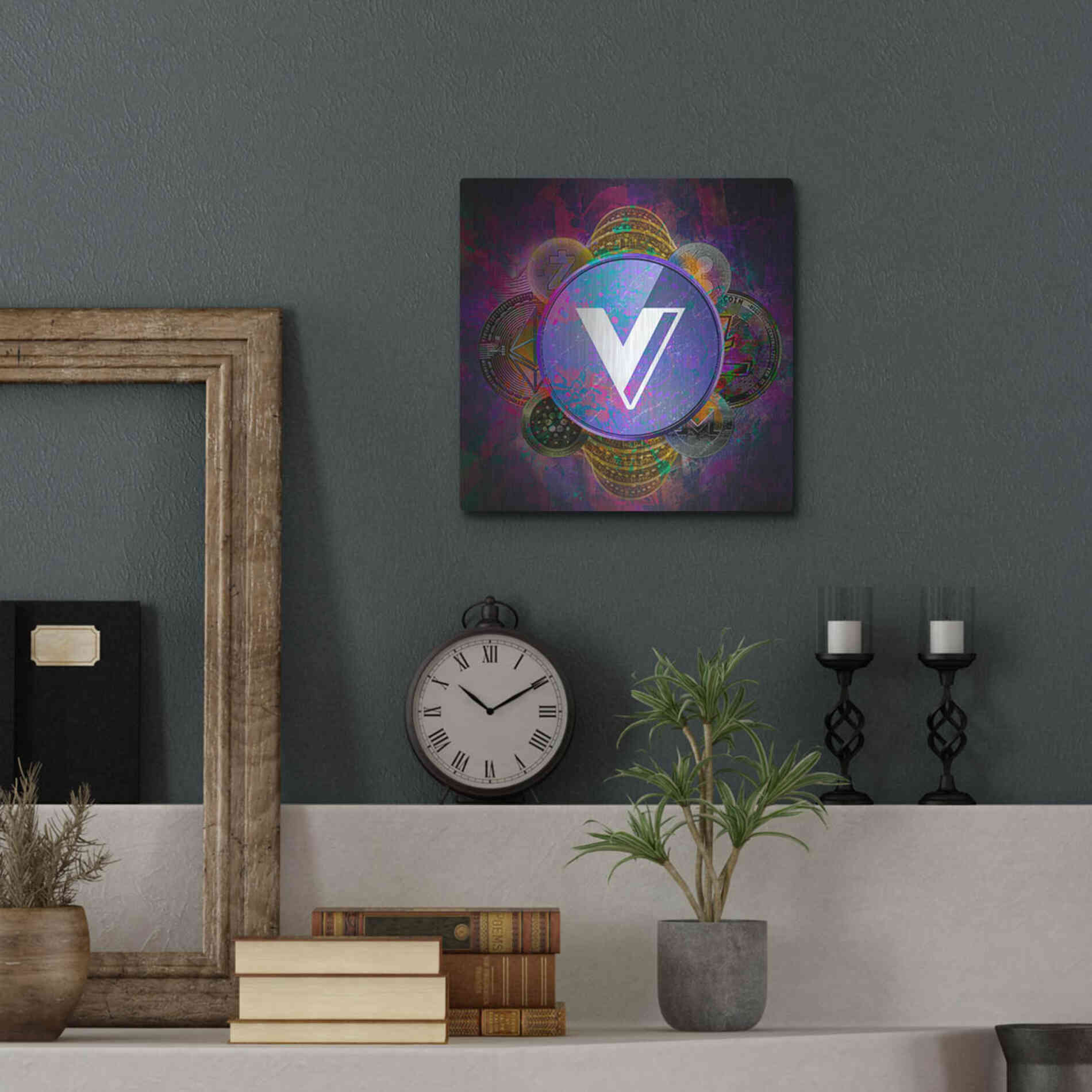 Luxe Metal Art 'VGX Voyager Crypto Pyramid,' Metal Wall Art,12x12
