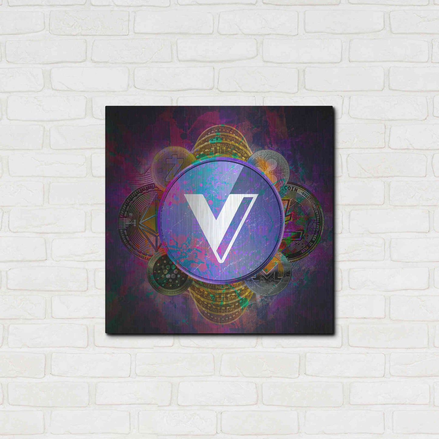 Luxe Metal Art 'VGX Voyager Crypto Pyramid,' Metal Wall Art,24x24
