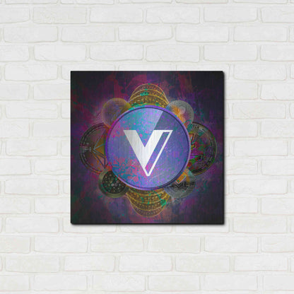 Luxe Metal Art 'VGX Voyager Crypto Pyramid,' Metal Wall Art,24x24