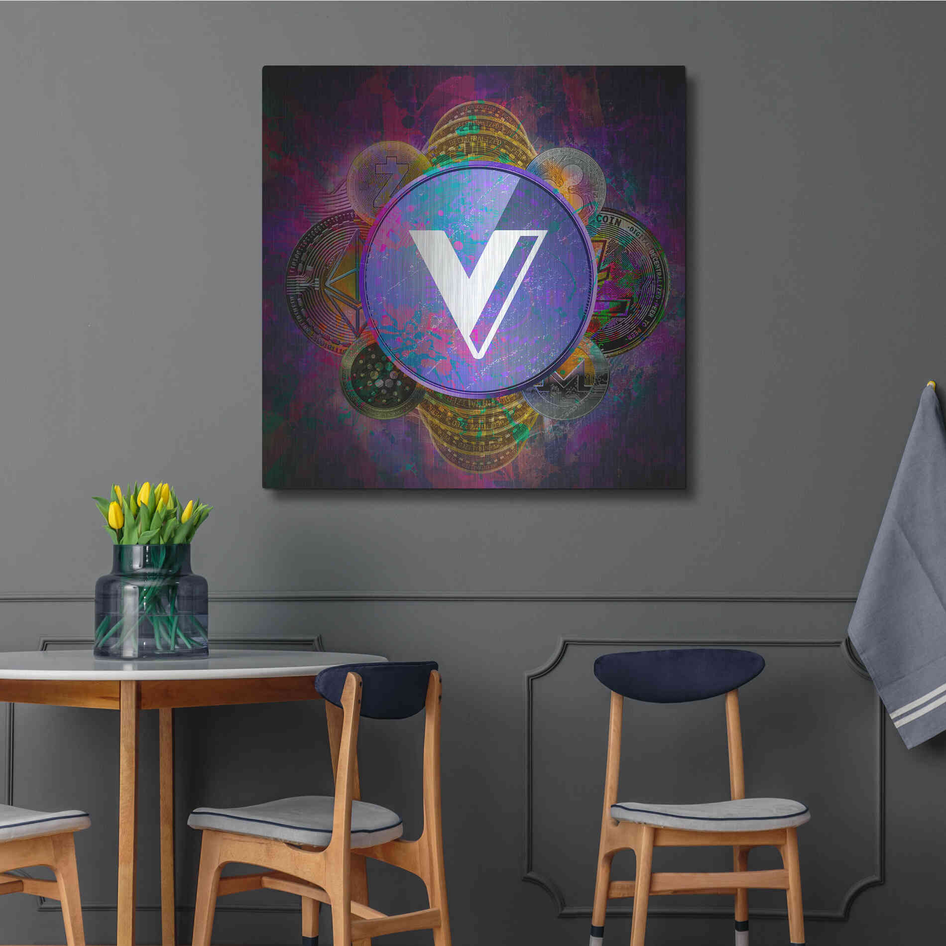 Luxe Metal Art 'VGX Voyager Crypto Pyramid,' Metal Wall Art,36x36