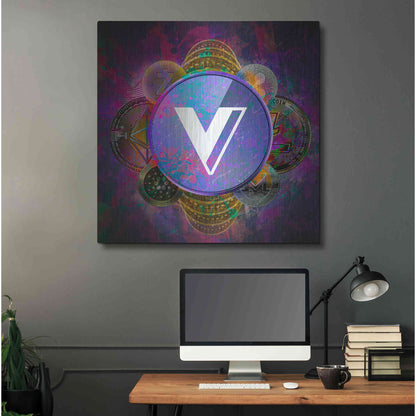 Luxe Metal Art 'VGX Voyager Crypto Pyramid,' Metal Wall Art,36x36