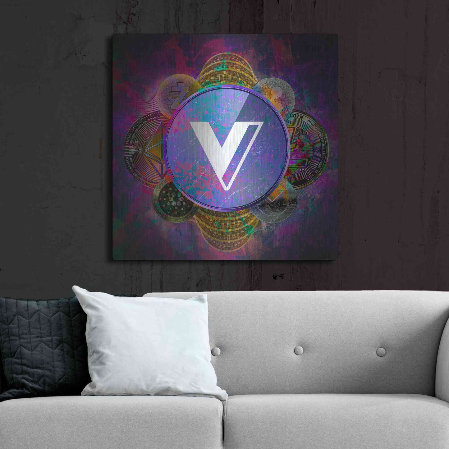 Luxe Metal Art 'VGX Voyager Crypto Pyramid,' Metal Wall Art,36x36