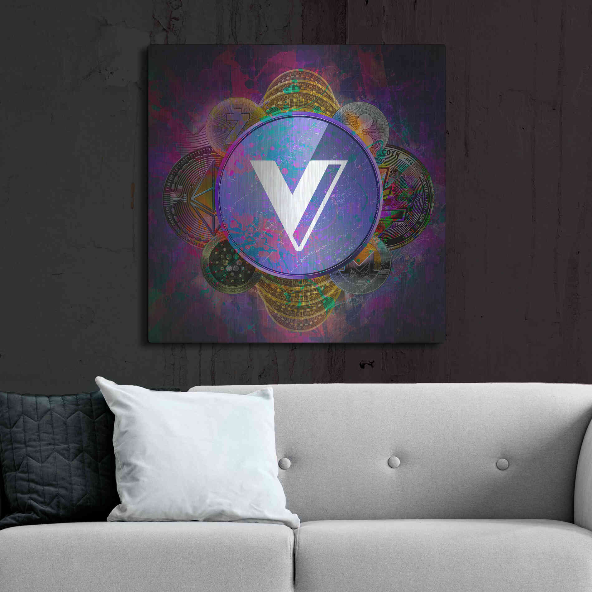 Luxe Metal Art 'VGX Voyager Crypto Pyramid,' Metal Wall Art,36x36