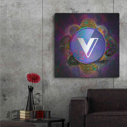 Luxe Metal Art 'VGX Voyager Crypto Pyramid,' Metal Wall Art,36x36