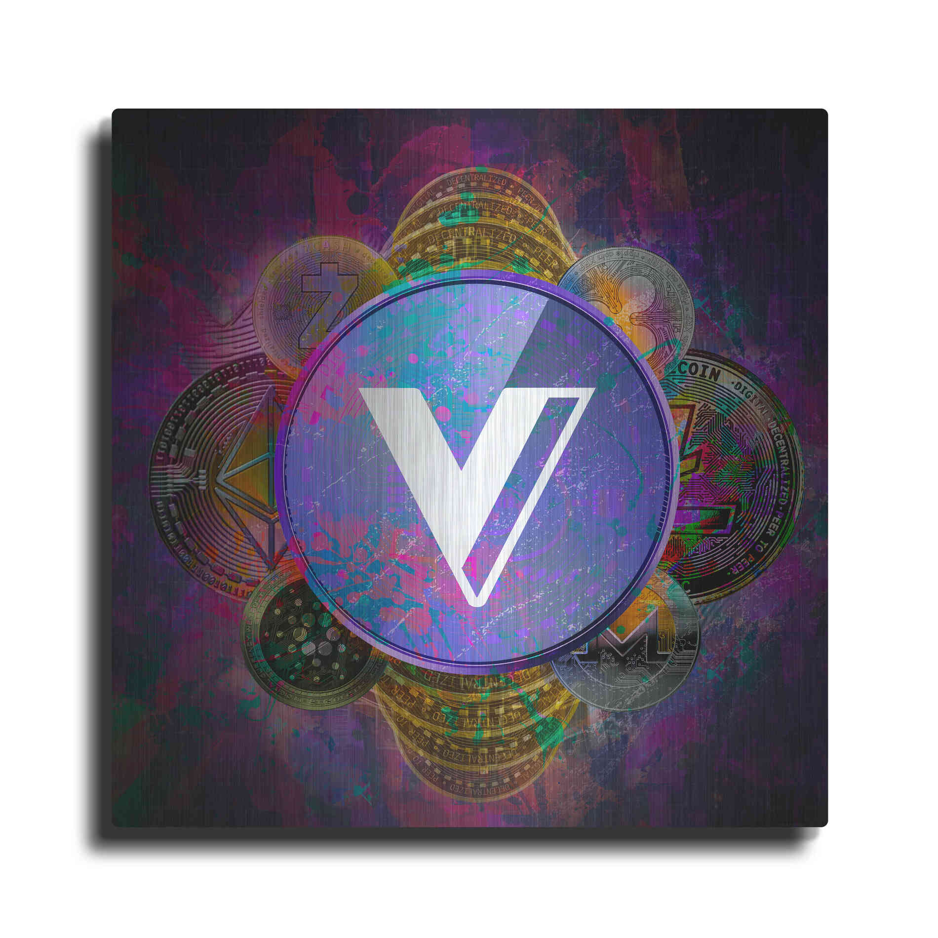 Luxe Metal Art 'VGX Voyager Crypto Pyramid,' Metal Wall Art