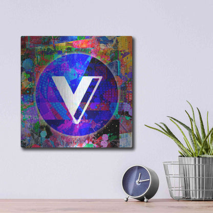 Luxe Metal Art 'VGX-Voyager Crypto,' Metal Wall Art,12x12