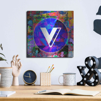 Luxe Metal Art 'VGX-Voyager Crypto,' Metal Wall Art,12x12