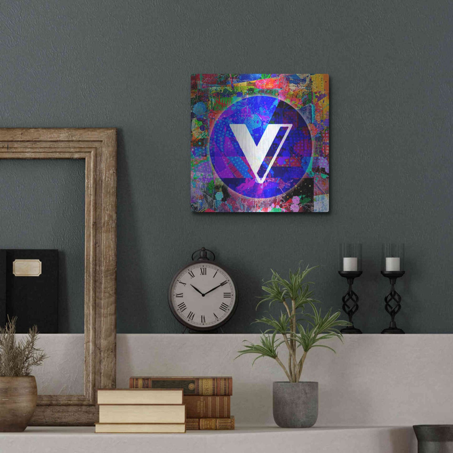 Luxe Metal Art 'VGX-Voyager Crypto,' Metal Wall Art,12x12