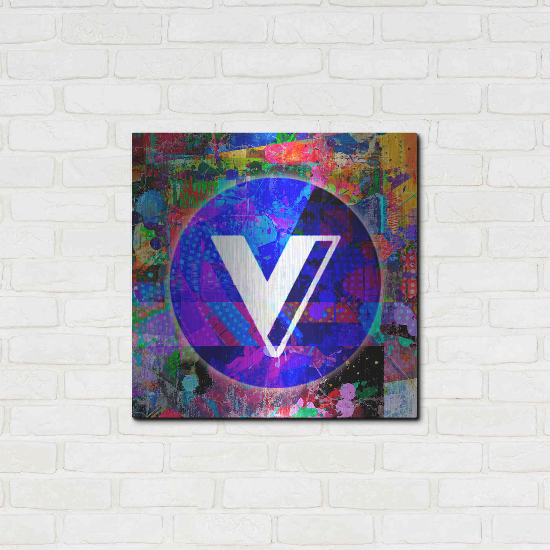 Luxe Metal Art 'VGX-Voyager Crypto,' Metal Wall Art,24x24