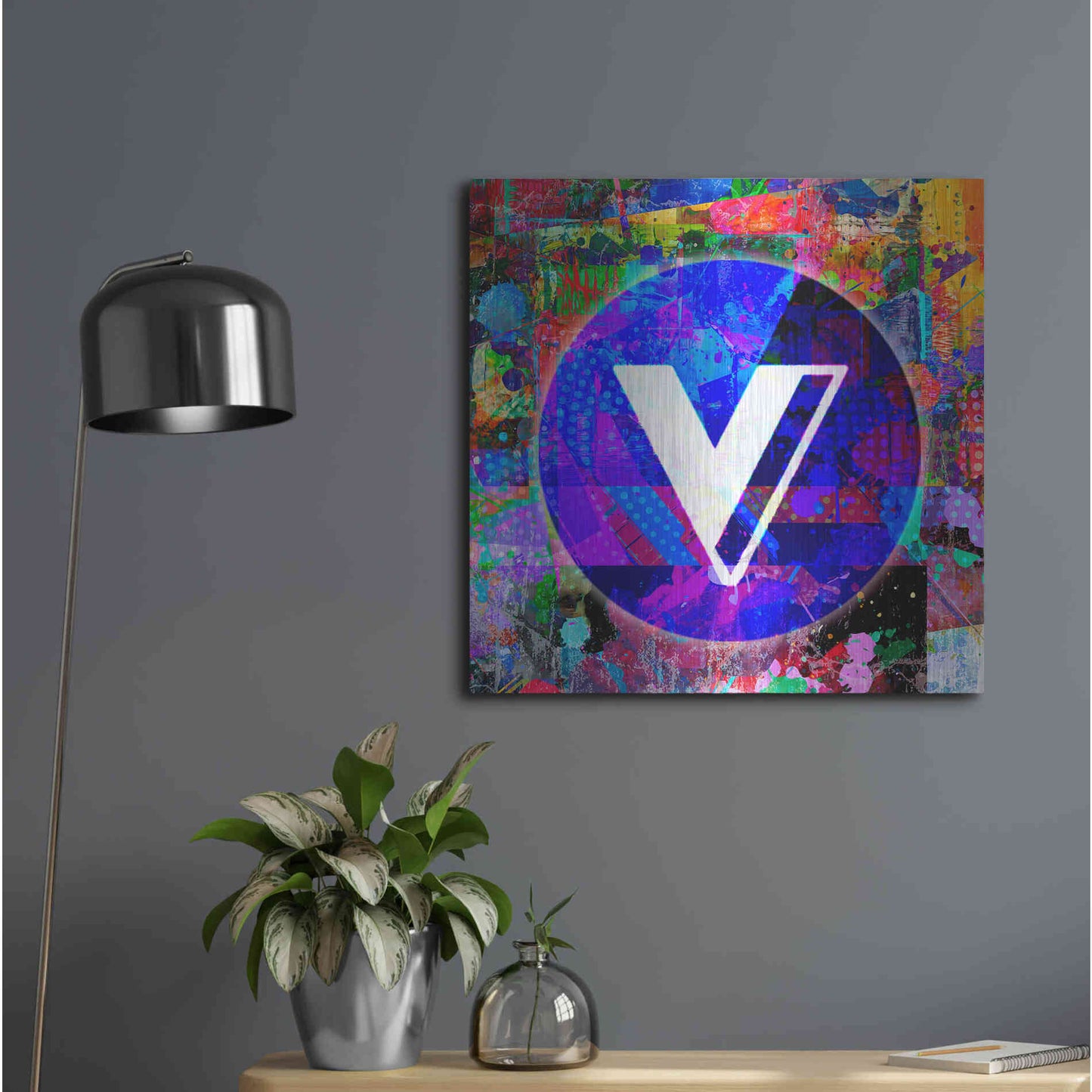 Luxe Metal Art 'VGX-Voyager Crypto,' Metal Wall Art,24x24