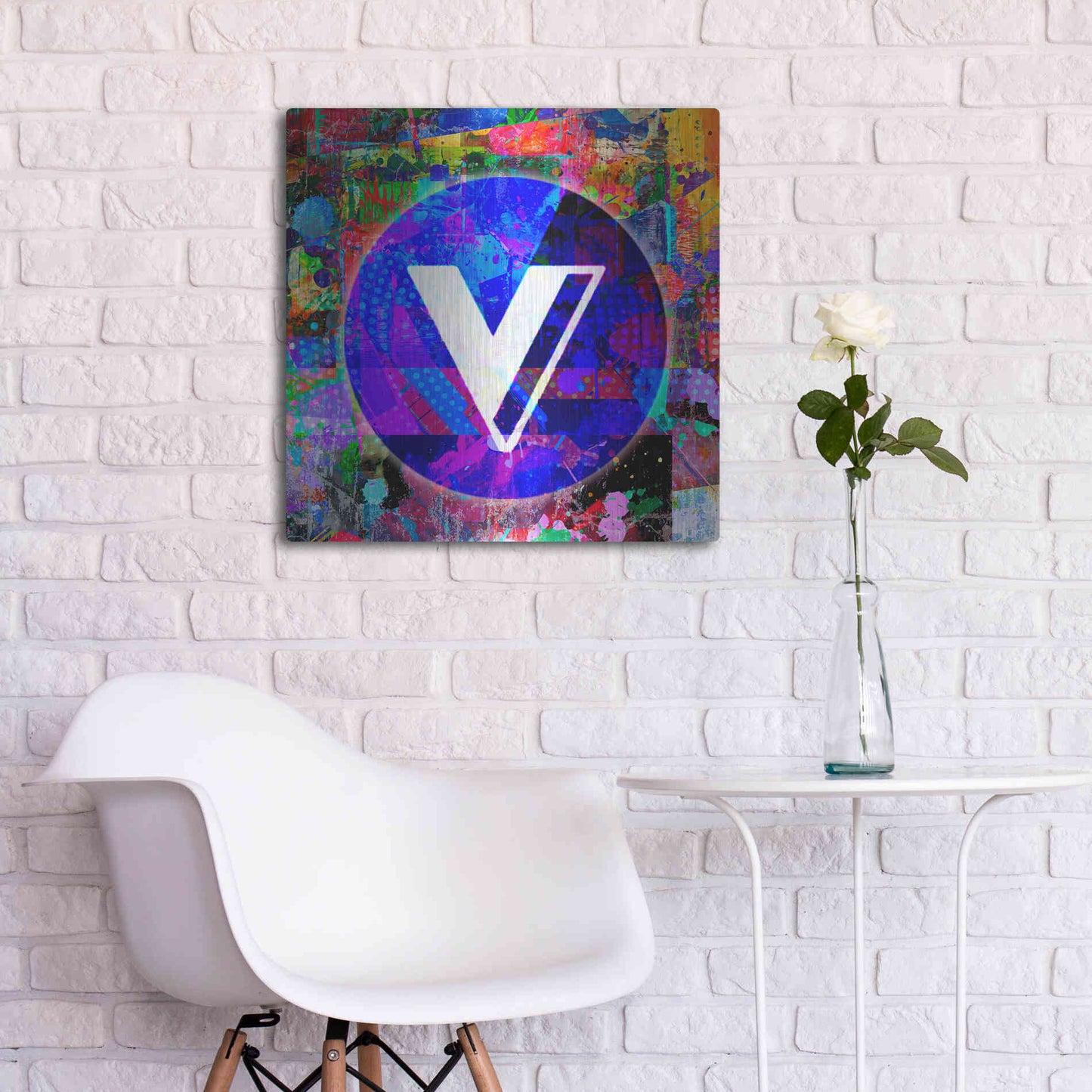 Luxe Metal Art 'VGX-Voyager Crypto,' Metal Wall Art,24x24