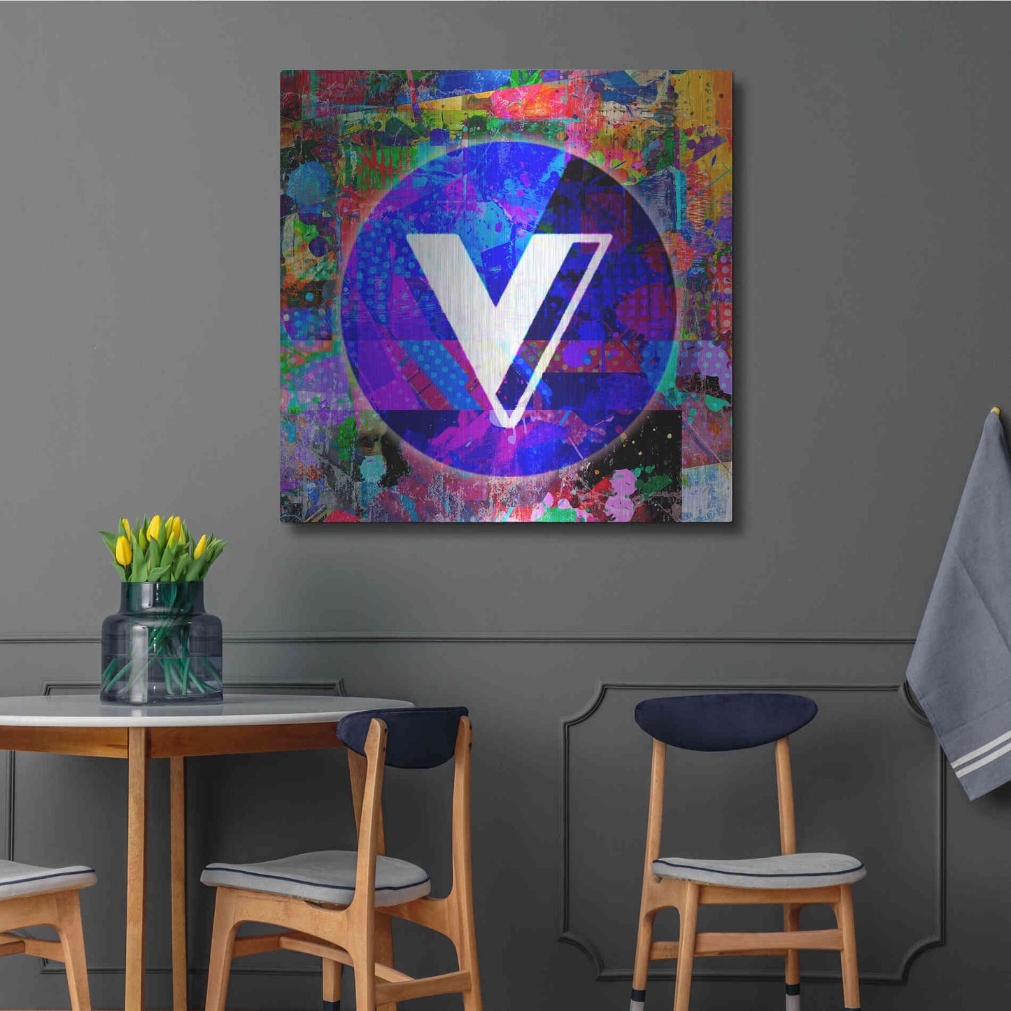 Luxe Metal Art 'VGX-Voyager Crypto,' Metal Wall Art,36x36