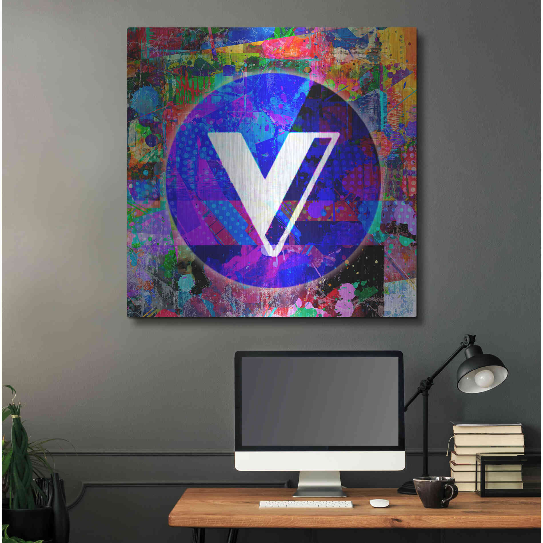 Luxe Metal Art 'VGX-Voyager Crypto,' Metal Wall Art,36x36