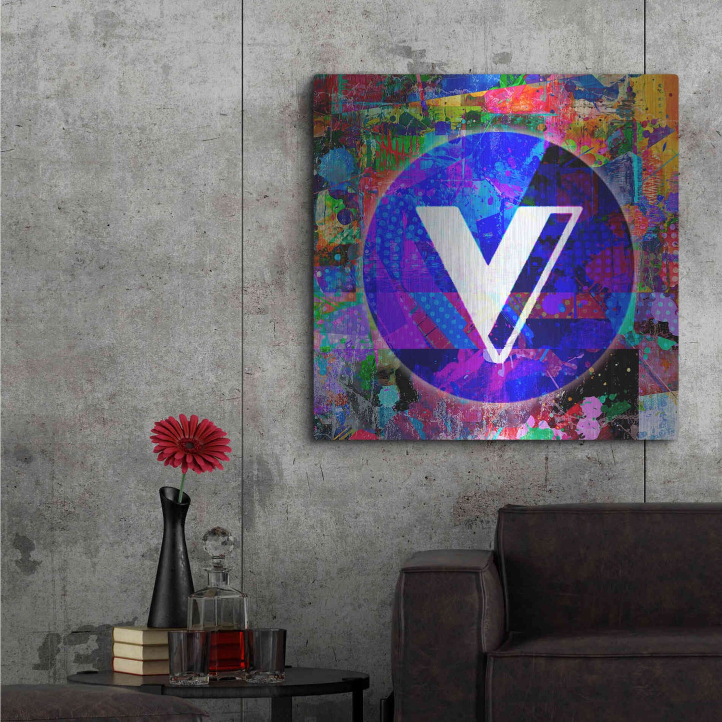 Luxe Metal Art 'VGX-Voyager Crypto,' Metal Wall Art,36x36