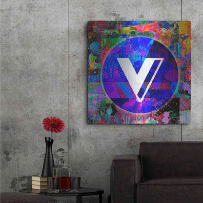 Luxe Metal Art 'VGX-Voyager Crypto,' Metal Wall Art,36x36