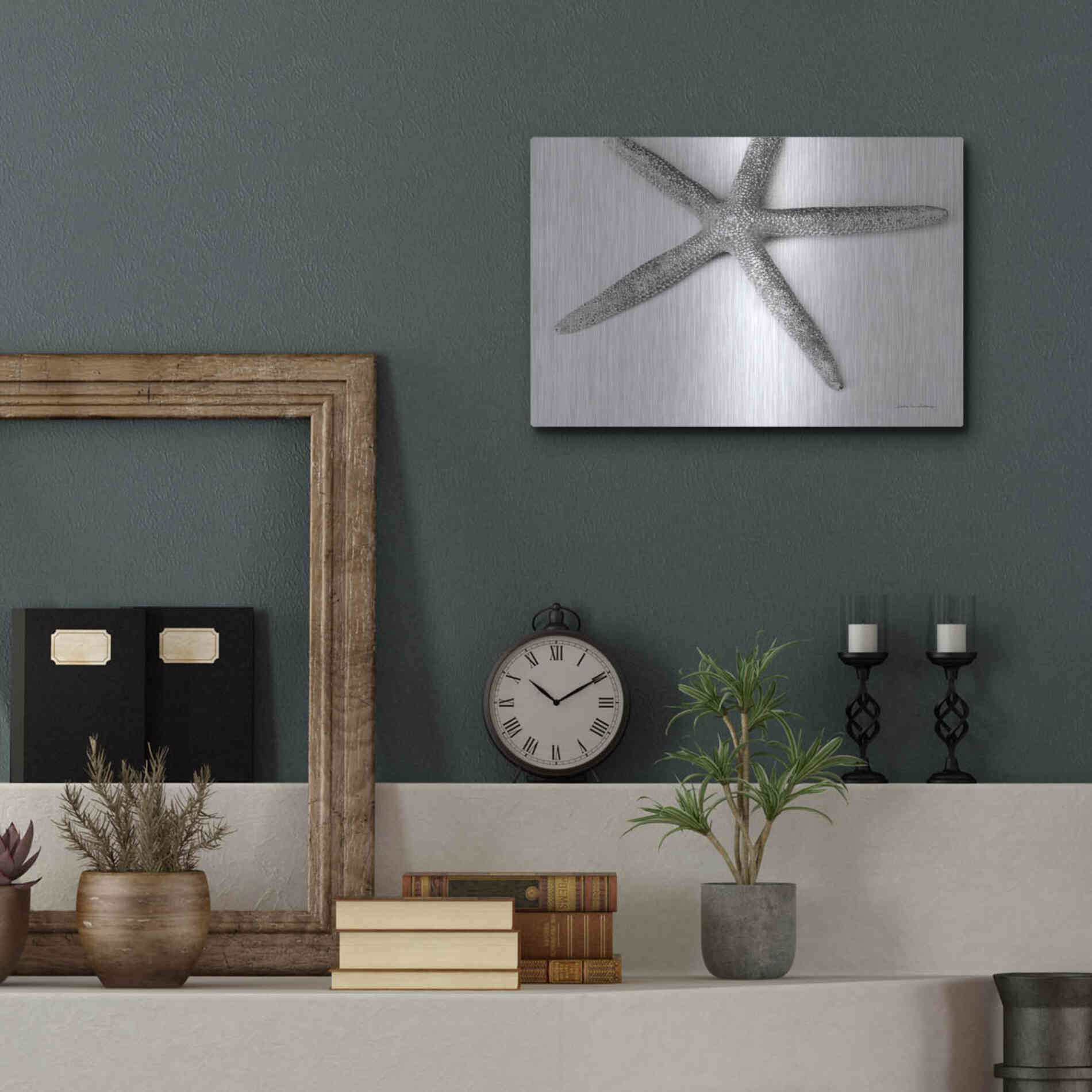 Luxe Metal Art 'Starfish Detail' by Debra Van Swearingen, Metal Wall Art,16x12