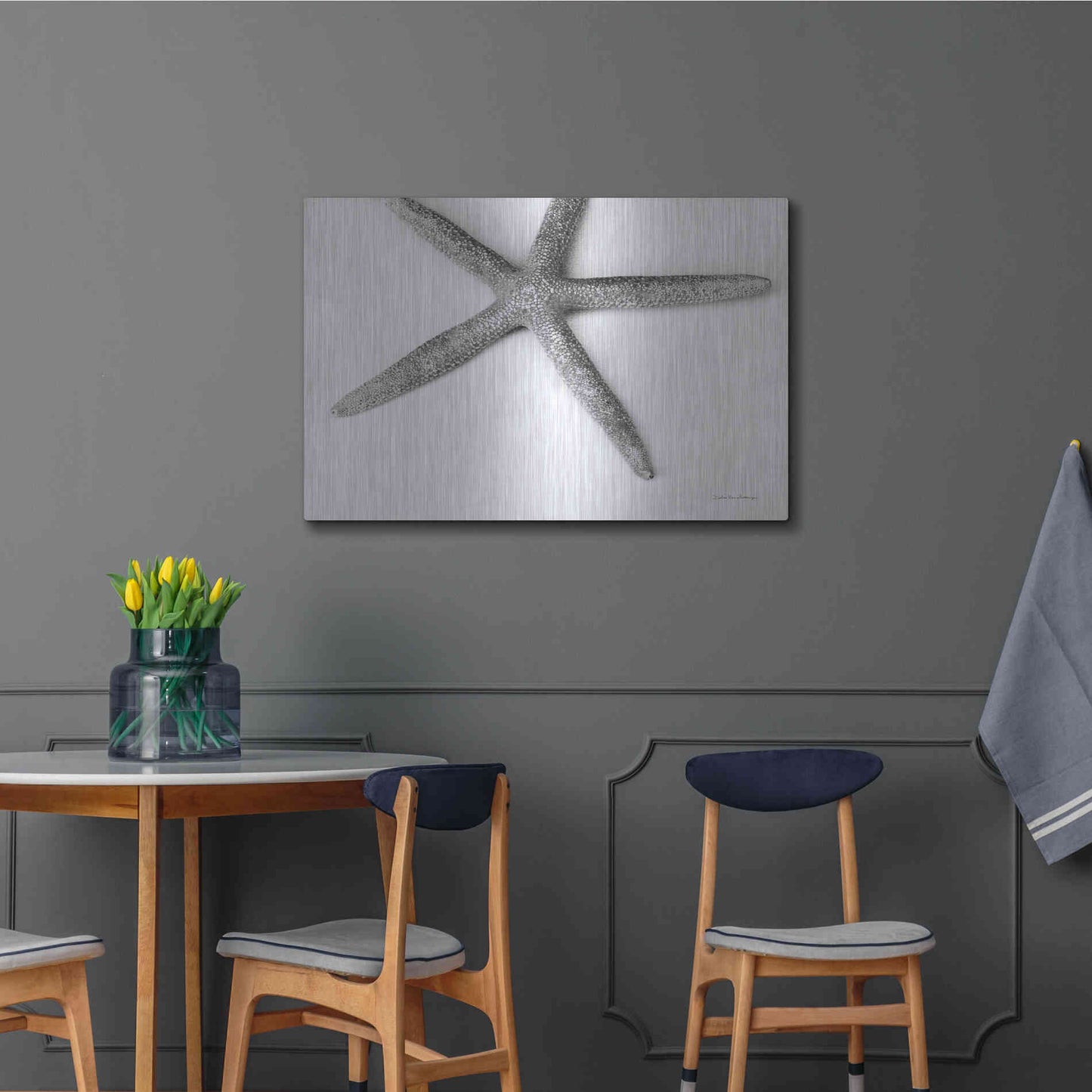 Luxe Metal Art 'Starfish Detail' by Debra Van Swearingen, Metal Wall Art,36x24