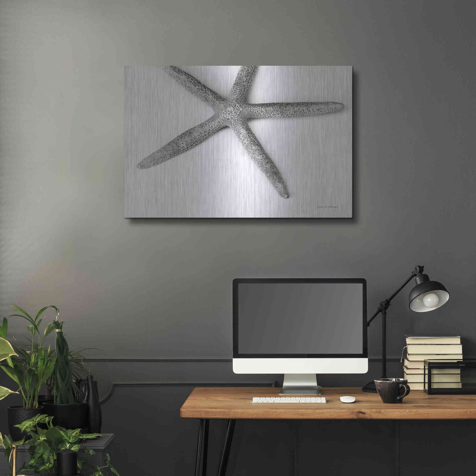 Luxe Metal Art 'Starfish Detail' by Debra Van Swearingen, Metal Wall Art,36x24