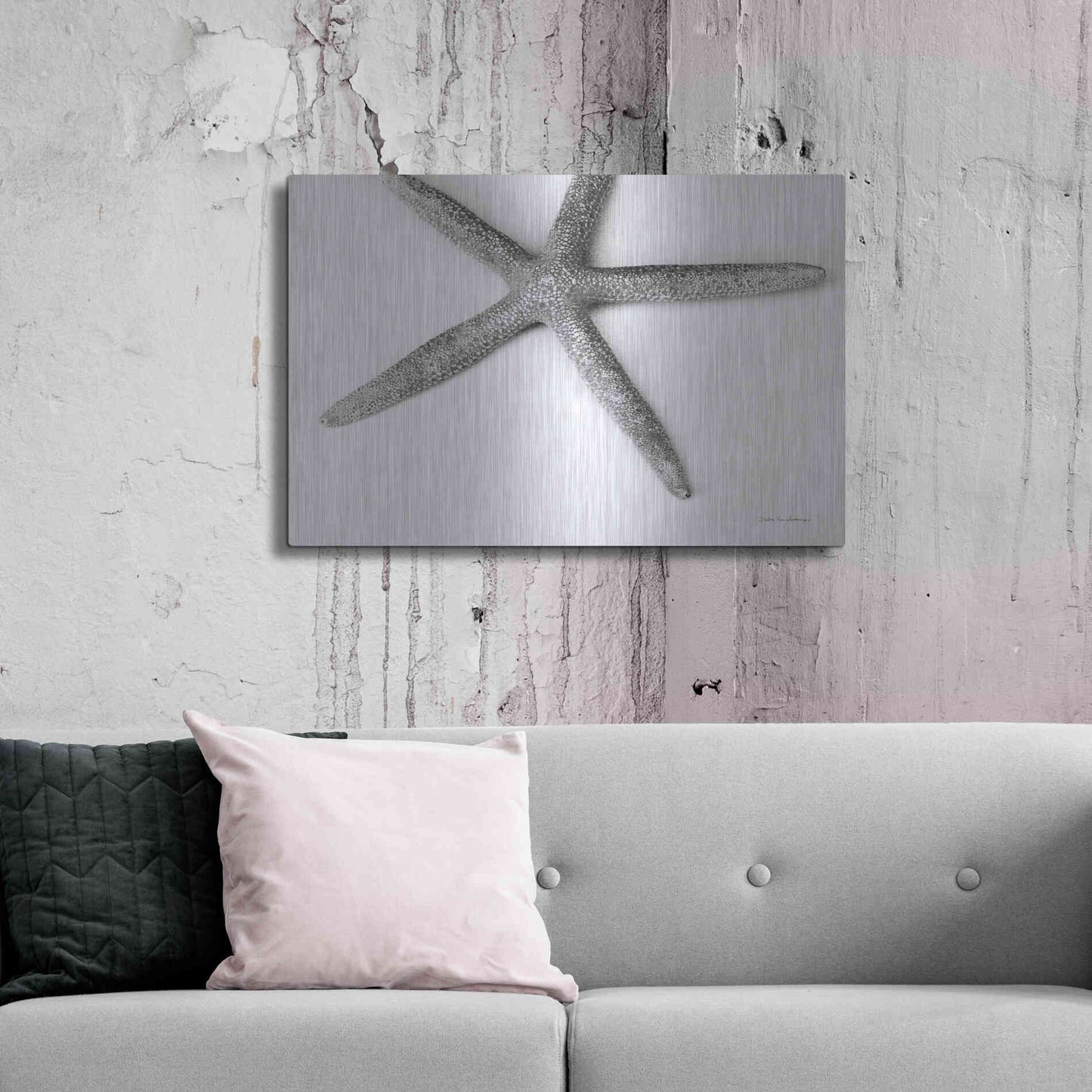 Luxe Metal Art 'Starfish Detail' by Debra Van Swearingen, Metal Wall Art,36x24