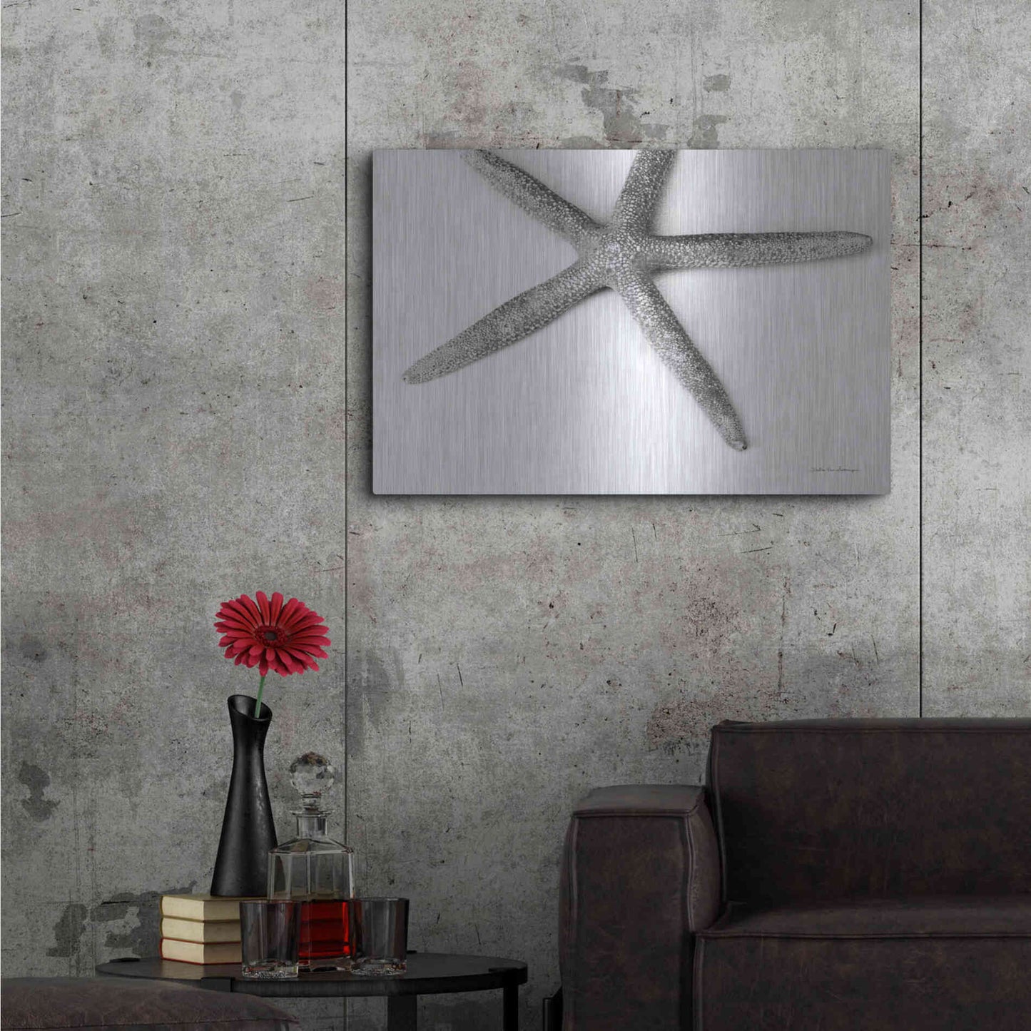 Luxe Metal Art 'Starfish Detail' by Debra Van Swearingen, Metal Wall Art,36x24