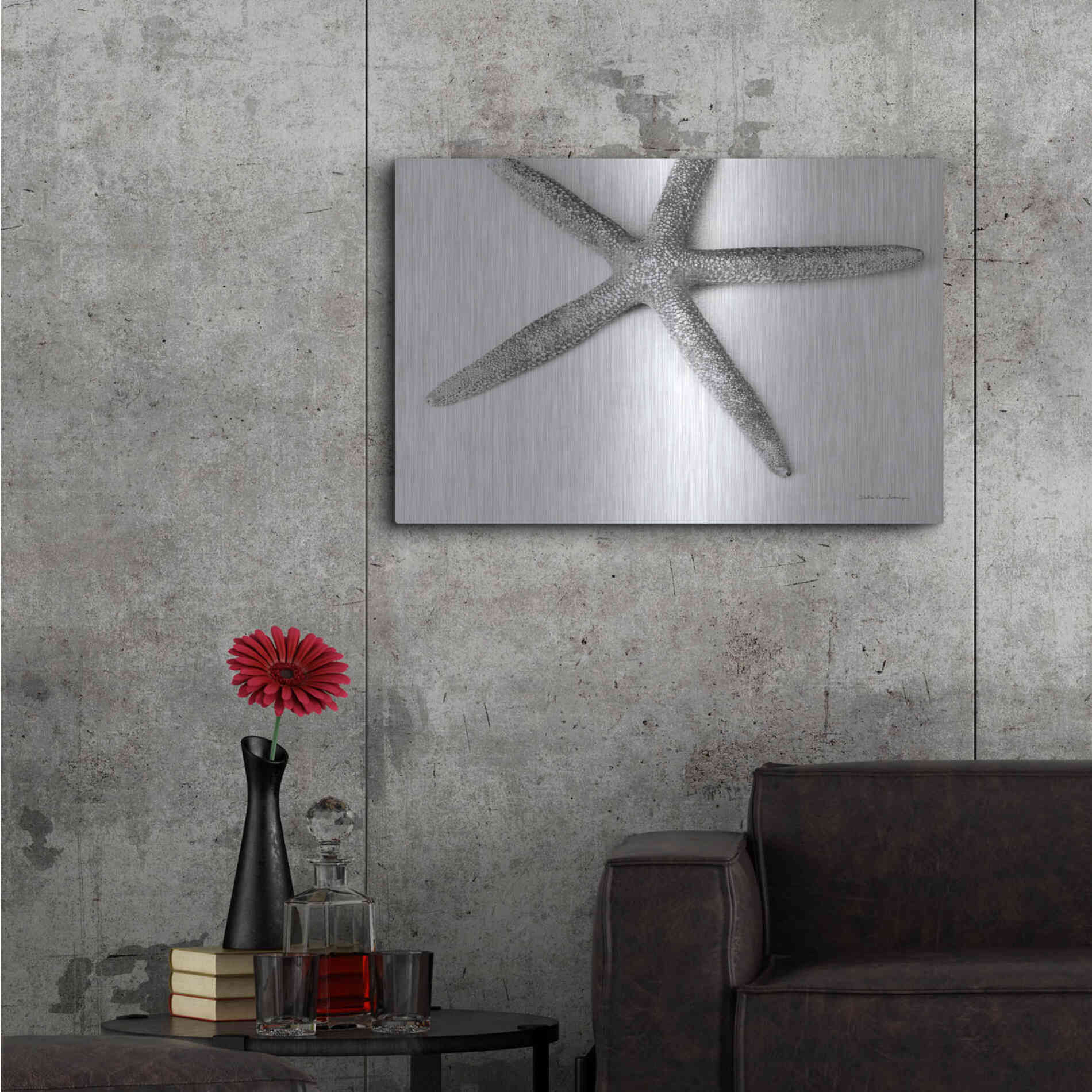 Luxe Metal Art 'Starfish Detail' by Debra Van Swearingen, Metal Wall Art,36x24
