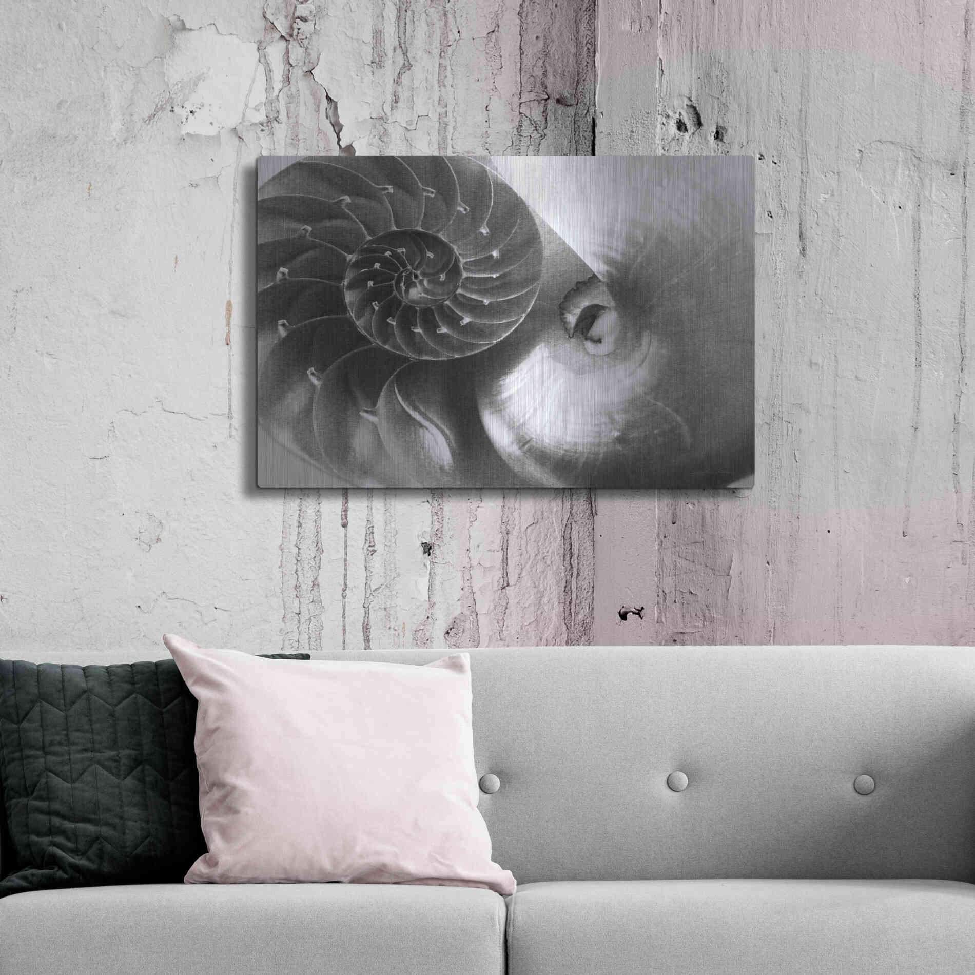 Luxe Metal Art 'Nautilus Yin Yang' by Debra Van Swearingen, Metal Wall Art,36x24