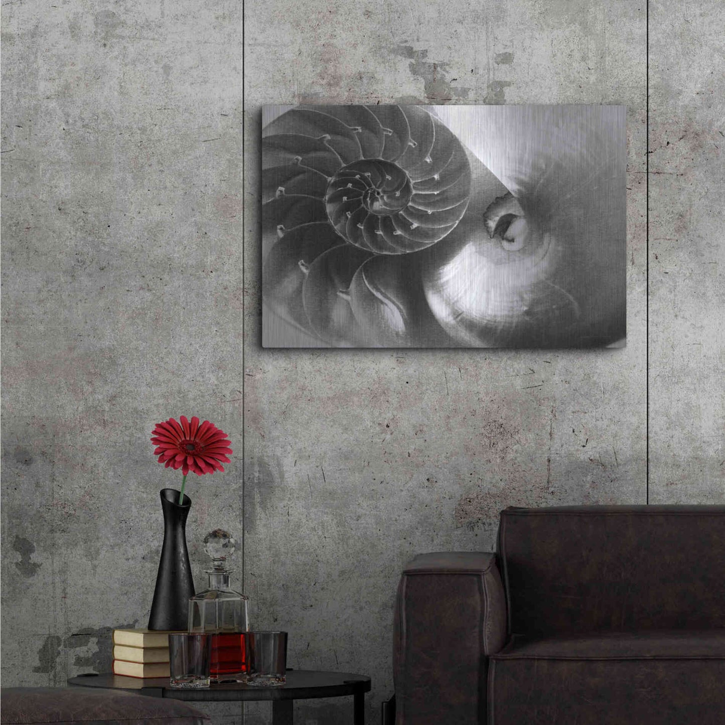 Luxe Metal Art 'Nautilus Yin Yang' by Debra Van Swearingen, Metal Wall Art,36x24