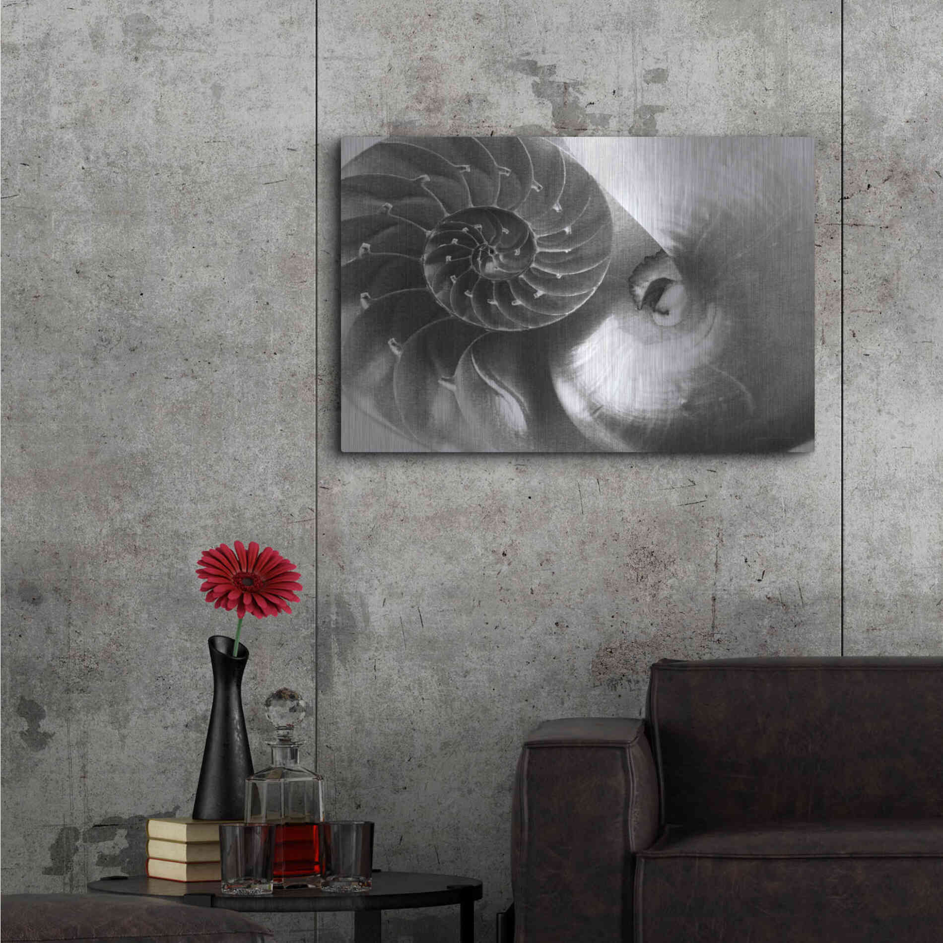 Luxe Metal Art 'Nautilus Yin Yang' by Debra Van Swearingen, Metal Wall Art,36x24