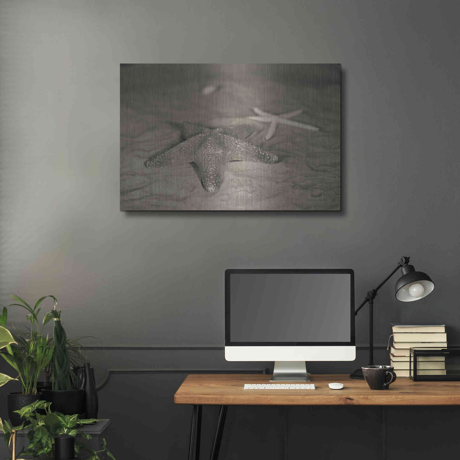 Luxe Metal Art 'Starfish II' by Debra Van Swearingen, Metal Wall Art,36x24