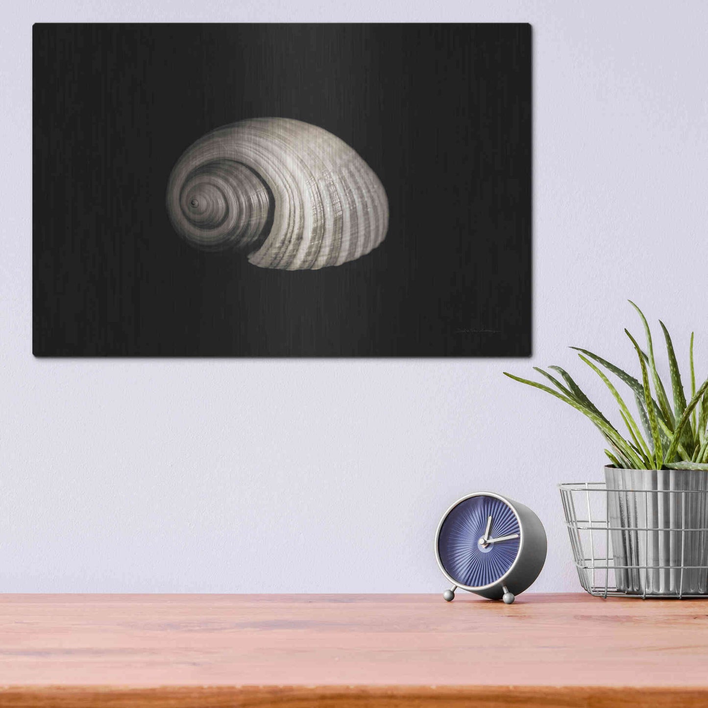 Luxe Metal Art 'Tonna' by Debra Van Swearingen, Metal Wall Art,16x12