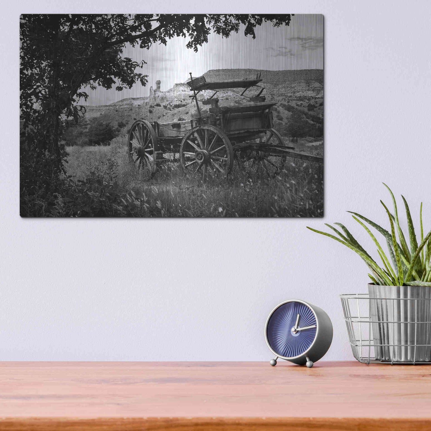 Luxe Metal Art 'The Old Southwest' by Debra Van Swearingen, Metal Wall Art,16x12