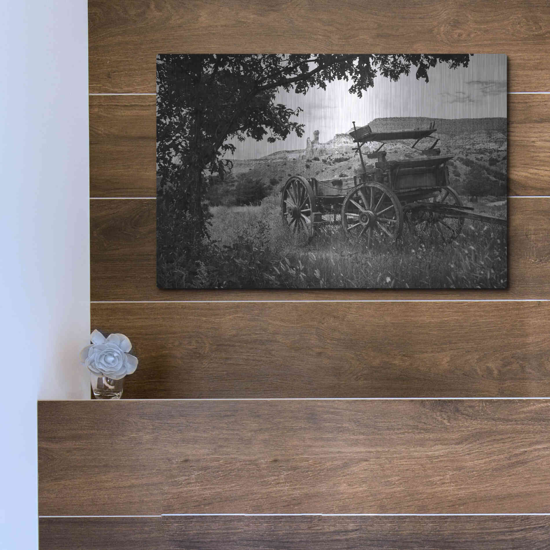 Luxe Metal Art 'The Old Southwest' by Debra Van Swearingen, Metal Wall Art,16x12