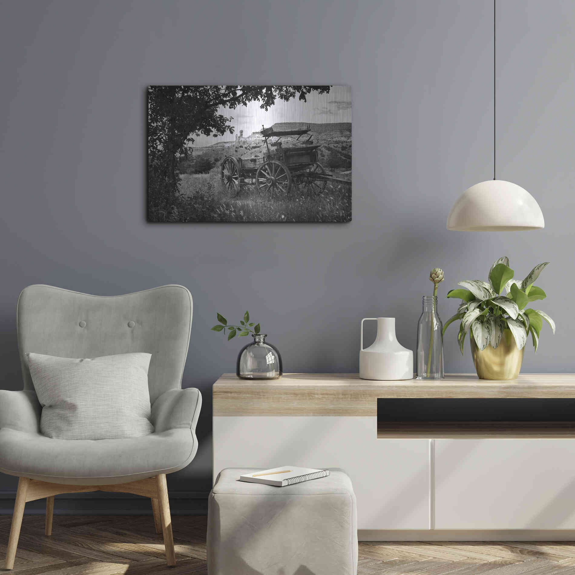Luxe Metal Art 'The Old Southwest' by Debra Van Swearingen, Metal Wall Art,24x16